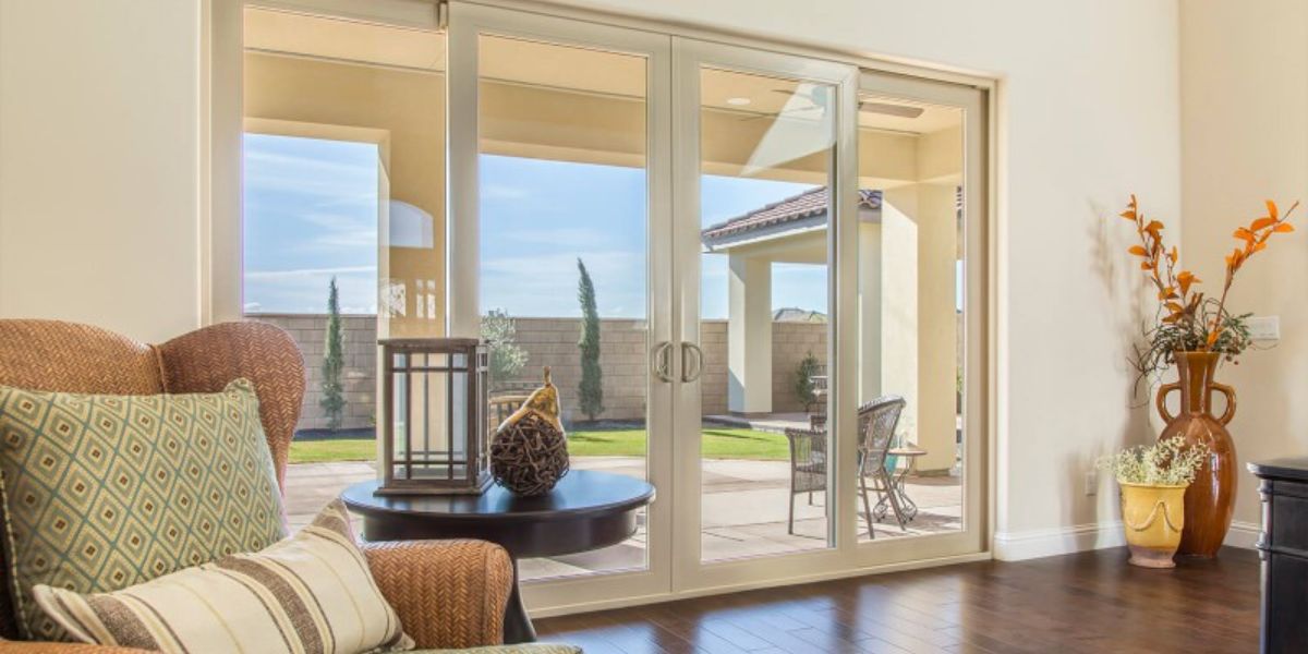 Double glass doors installed