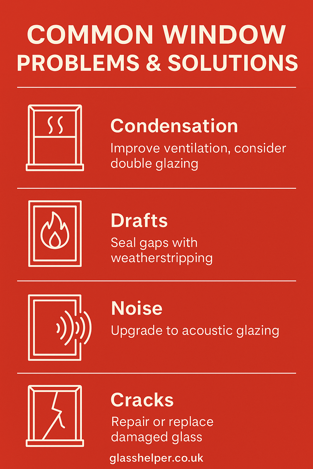 Infographic: How to Measure for a Replacement Window Glass (Step-by-Step UK Guide)
