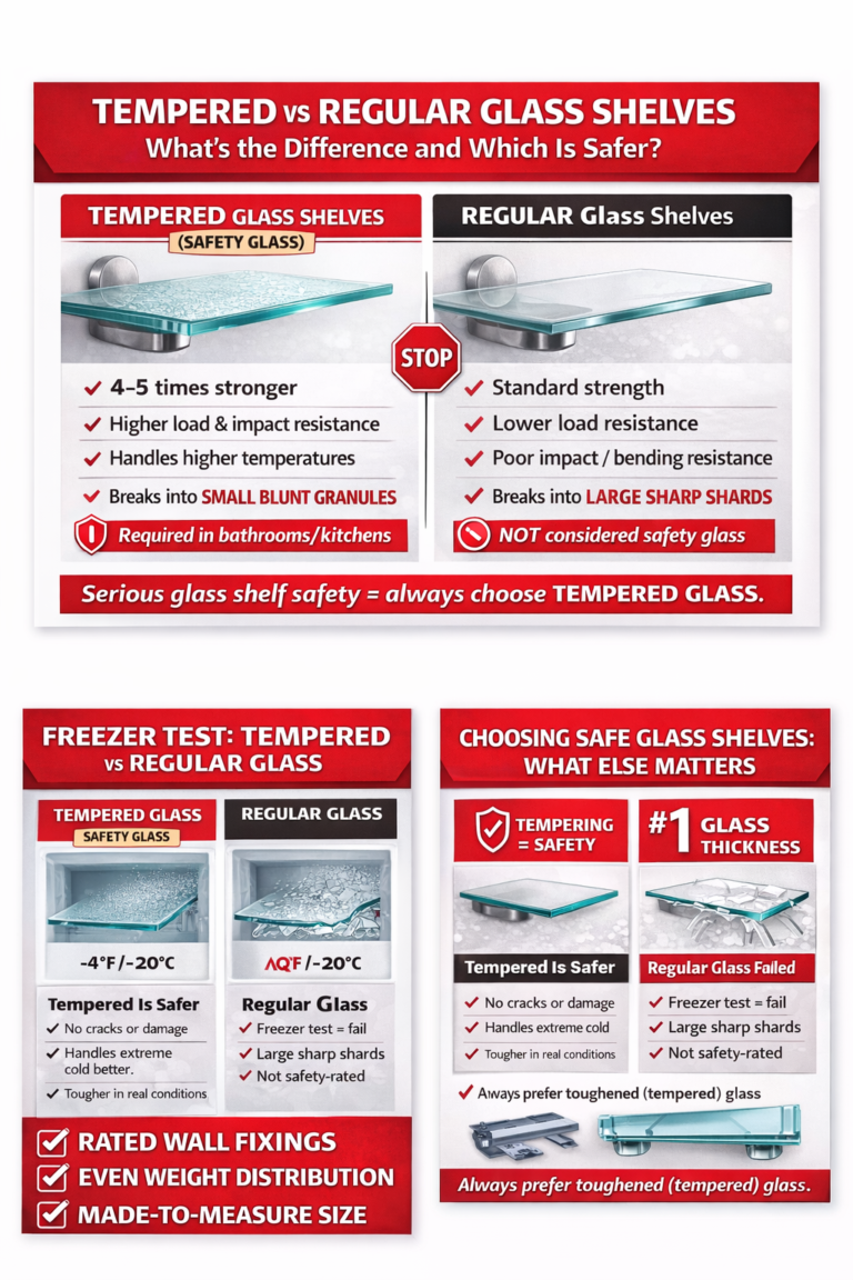 Tempered vs Regular Glass Shelves: What’s the Difference and Which Is ...